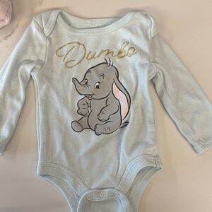 Disney Dumbo Light Blue Bodysuit + Disney Pink Jacket Bundle